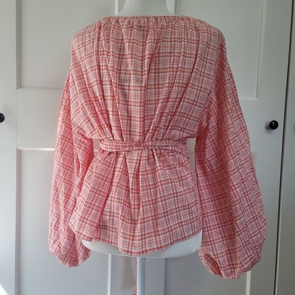 Michael Michael kors women metallic plaid wrap top - Picture 10 of 13